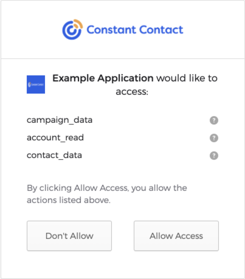 User Permission Request Screen